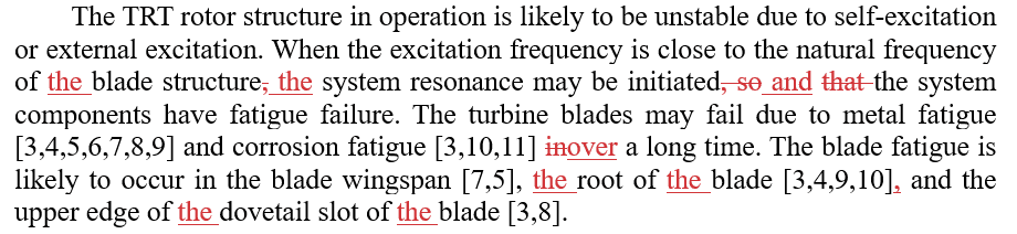 Edited version of the mechanical engineering manuscript sentence after academic editing